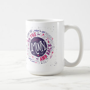 Ik hou van je naar de maan en terug koffiemok