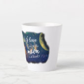 Ik hou van je naar de maan en terug latte mok (Voorkant)