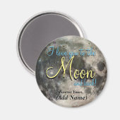 Ik hou van je naar de maan en terug magneet (Voorkant / Achterkant)