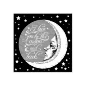 Ik hou van je naar de maan en terug rubberstempel (Afrduk)
