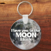 Ik hou van je naar de maan en terug sleutelhanger (Voorkant)