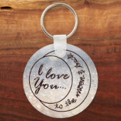 Ik hou van je naar de maan en terug sleutelhanger (Voorkant)