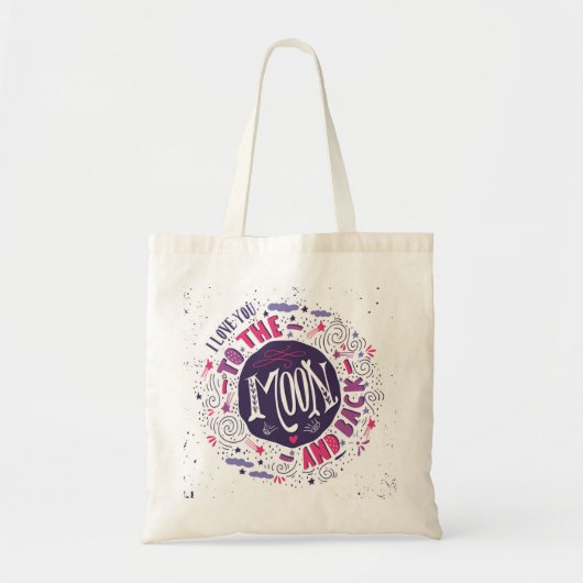 Ik hou van je naar de maan en terug tote bag (Voorkant)