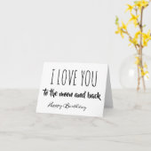 Ik hou van je naar de maan en van de gelukkige Kaa Kaart (Gele Bloem)