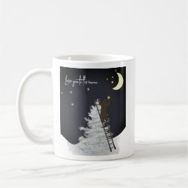 Ik hou van je naar de maan en weer terug koffiemok