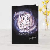 Ik hou van je naar de Melkweg en terug Kaart (Gele Bloem)
