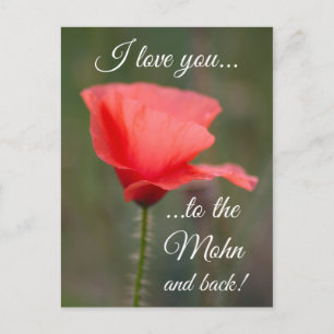 Ik hou van je naar de Mohn en terug. Briefkaart
