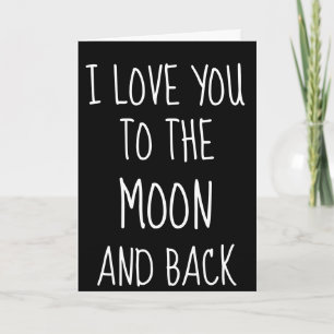 IK HOU VAN JE NAAR DE MOON EN TERUG WENSKAARTEN KAART