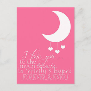 Ik hou van je naar het Briefkaart Moon & Back