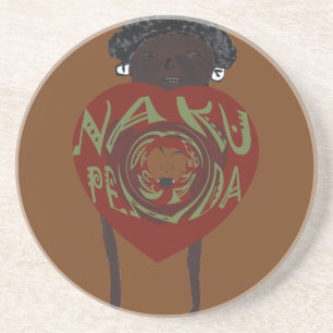 Ik hou van je! Nakupenda Sana Zandsteen Onderzetter