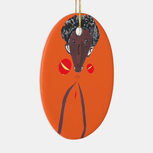 Ik hou van je Nakupenda Swahili Keramisch Ornament (Rechts)