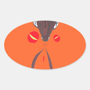 Ik hou van je Nakupenda Swahili Ovale Sticker
