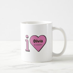 Ik hou van je Olivia, Valentijnsdag cadeau voor Ol Koffiemok