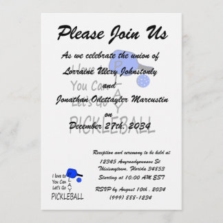 ik hou van je om pickleball blue te spelen kaart