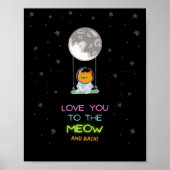 Ik hou van je om te miauwen en terug poster (Voorkant)