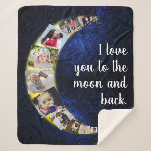 Ik hou van je om terug te gaan naar de blauwe foto sherpa deken