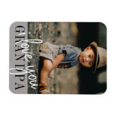 Ik hou van je opa aangepaste foto magneet (Horizontaal)