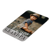 Ik hou van je opa aangepaste foto magneet (Linkerzijde)