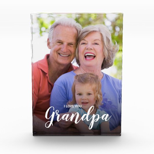 Ik hou van je opa aangepaste verticale foto (Voorkant)