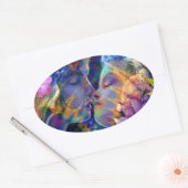 Ik hou van je ovale sticker (Envelop)