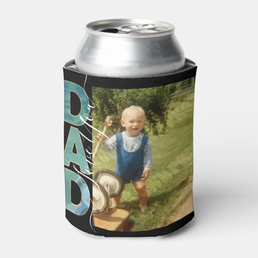 Ik hou van je pap één foto blikjeskoeler (Blikje Voorkant)