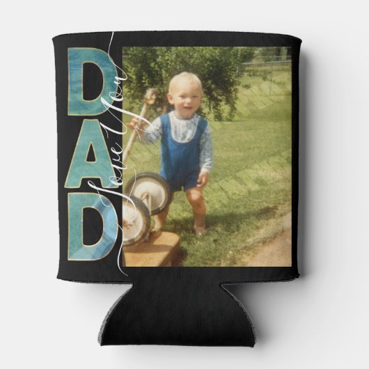 Ik hou van je pap één foto blikjeskoeler (Achterkant)