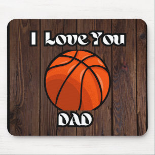 Ik hou van je pap rustieke basketbal Muismat