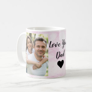 Ik hou van je, pap Twee fotoscript en hart Koffiemok