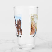 Ik hou van je papa 2 foto's | Aangepaste naam | Te Glas (Links)