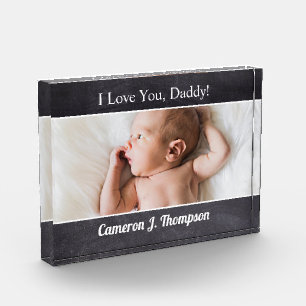 Ik hou van je Papa Custom Photo vaderdag Fotoblokken