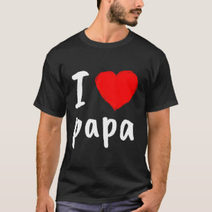 Ik hou van je papa gelukkig Vaderdag beste papa T-shirt