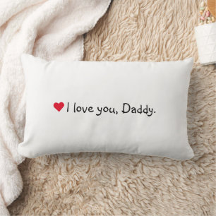 Ik hou van je papa papa papa schattig aangepaste v kussen