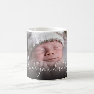 Ik hou van je papa Single Photo Template Mok