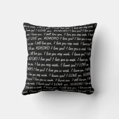 "Ik hou van je" Pillow Kussen (Achterkant)