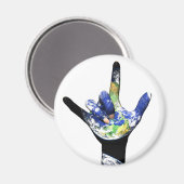 Ik hou van je Planet Earth Magnet Magneet (Voorkant / Achterkant)