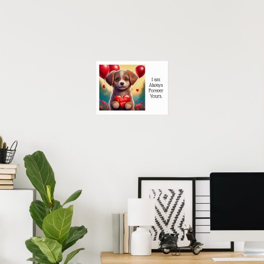 Ik hou van je poster, poster (Thuiskantoor)