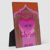 Ik hou van je prettige kersthart fotoplaat (Zijkant)