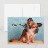 Ik hou van je puppy Dog-groeten Briefkaart (Voorkant / Achterkant)
