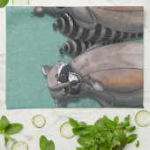 Ik hou van je raccoons theedoek (Gevouwen)