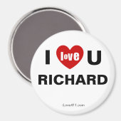 Ik hou van je RICHARD Fridge Magnet Magneet (Voorkant / Achterkant)