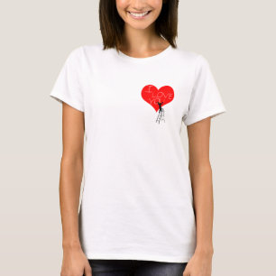 Ik hou van je rode hart, grappig, elegant t-shirt