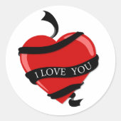 Ik hou van je rode hart Stickers (Voorkant)