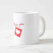 Ik hou van je rode harten extra grote beker (Voorkant rechts)