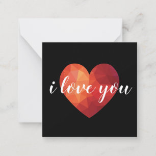 Ik hou van je rode mozaïek hart, hou van kunst notitiekaartje