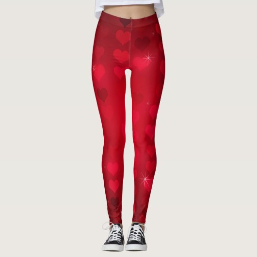 Ik hou van je rode Valentijnsdag Leggings (Voorkant)