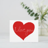 Ik hou van je, romanticus briefkaart (Staand voorkant)