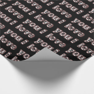Ik hou van je Romantische zwarte lipstick Kiss Typ Cadeaupapier