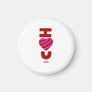 Ik hou van je Ronde Magnet Magneet