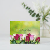 Ik hou van je, Roos tuinontwerp Briefkaart (Staand voorkant)