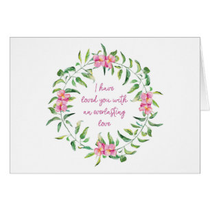 Ik hou van je Roze bloemen Parakaleo briefkaart